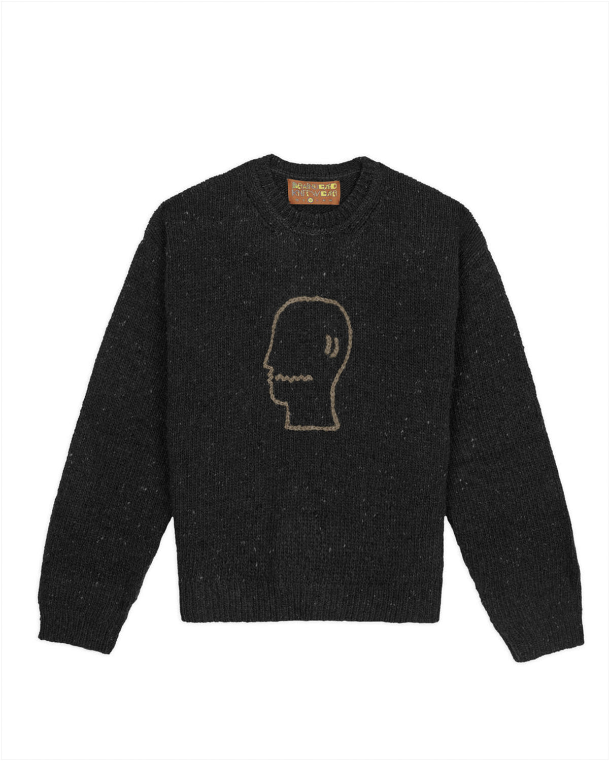 LOGOHEAD ALPACA CREWNECK SWEATER - CHARCOAL 1