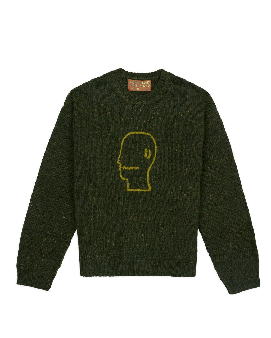 LOGOHEAD ALPACA CREWNECK SWEATER - FOREST GREEN
