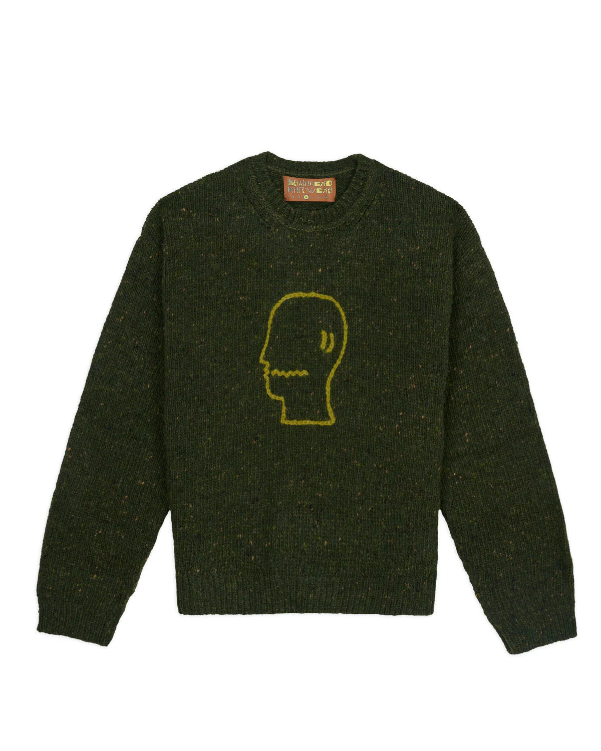 LOGOHEAD ALPACA CREWNECK SWEATER - FOREST GREEN 1