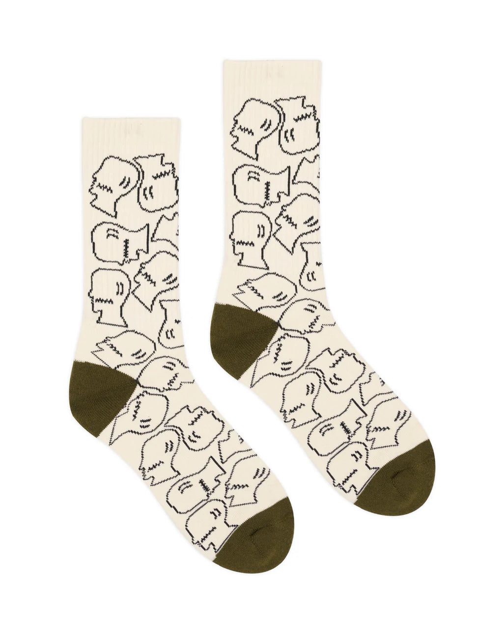 LOGOHEAD CREW SOCKS - CREAM 1