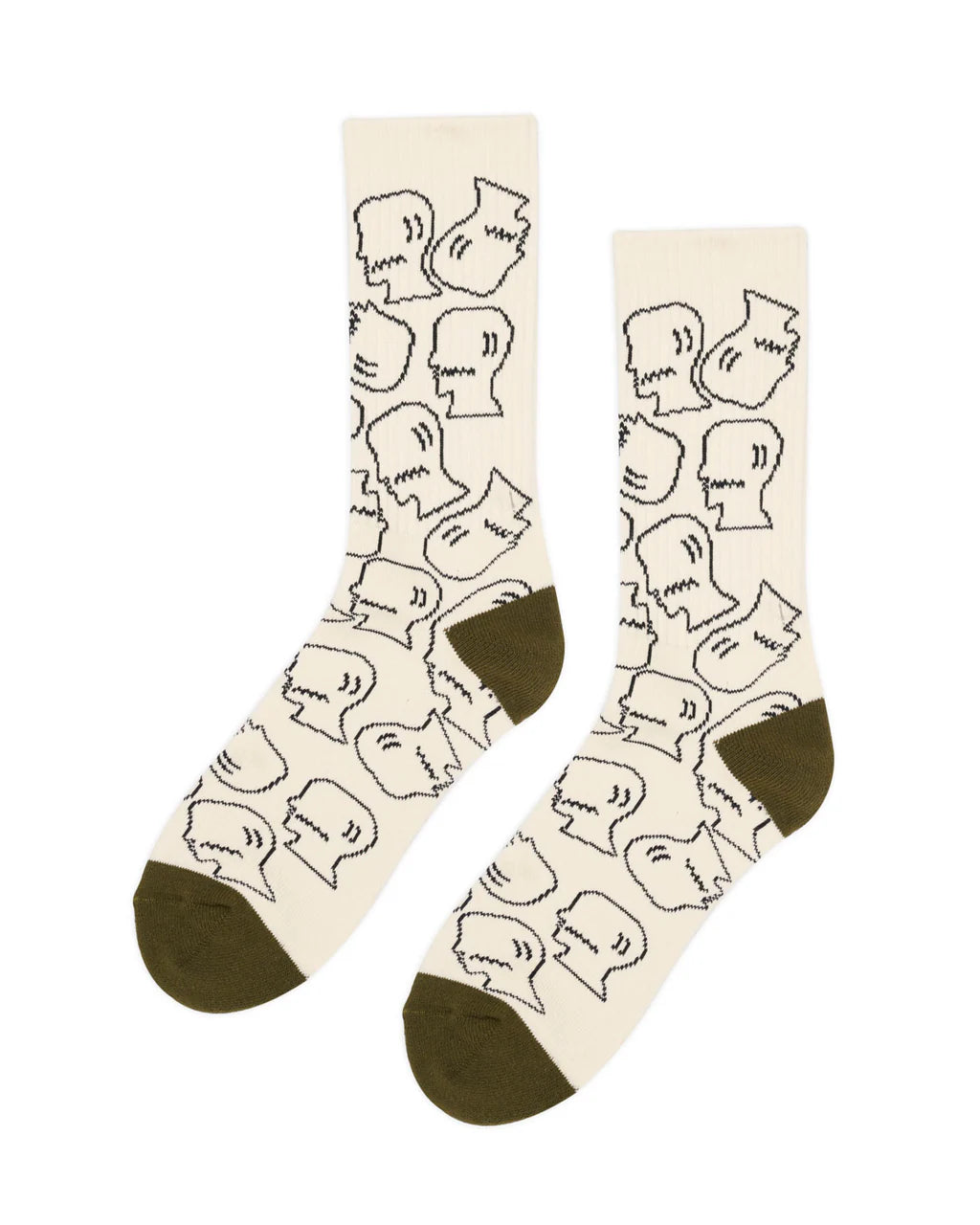 LOGOHEAD CREW SOCKS - CREAM 2