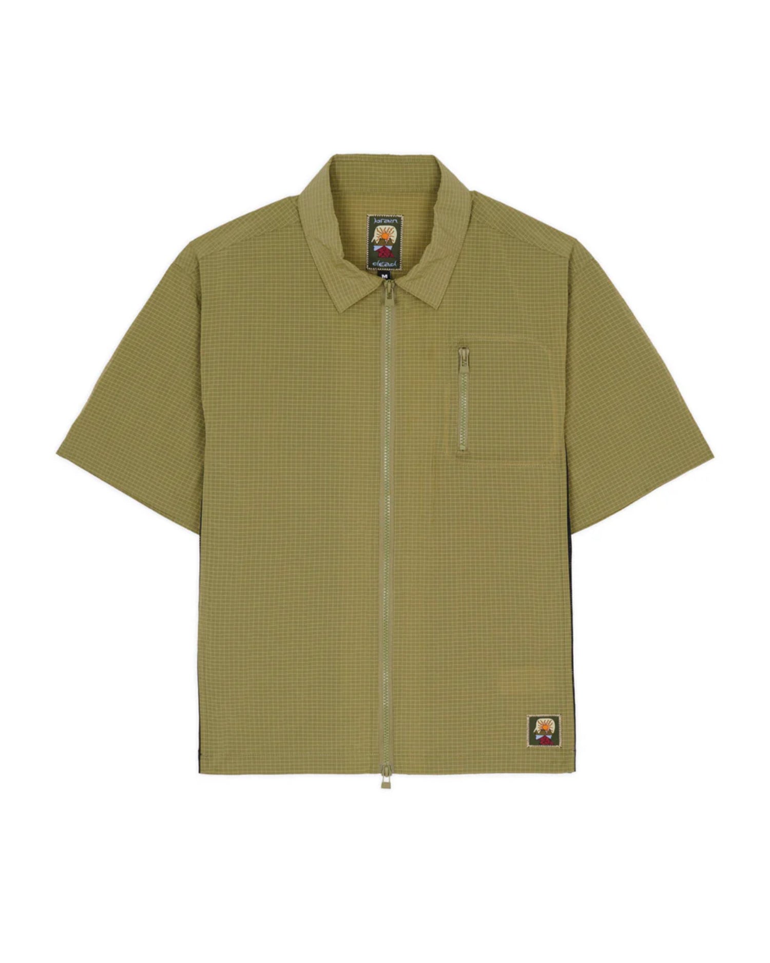 BRAIN DEAD EQUIPMENT HITTING SHIRT - DUSKY GREEN 1