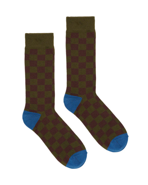 LOGOHEAD DRESS SOCKS  - CHECKERED 1