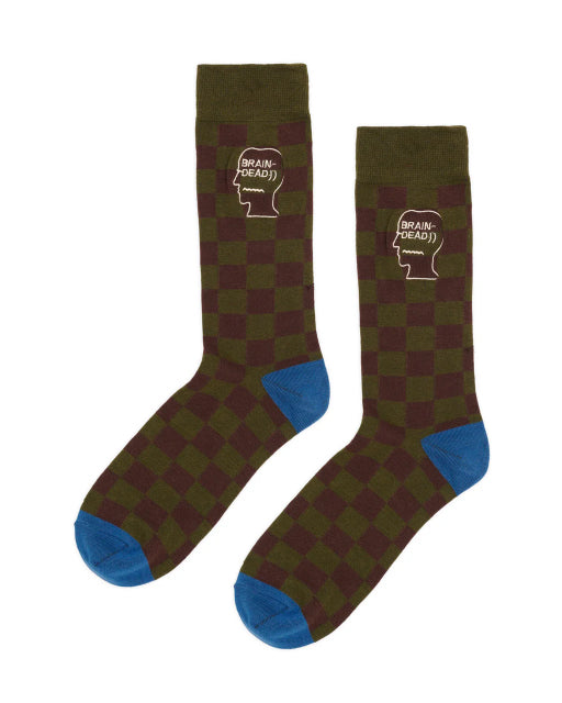 LOGOHEAD DRESS SOCKS  - CHECKERED 2