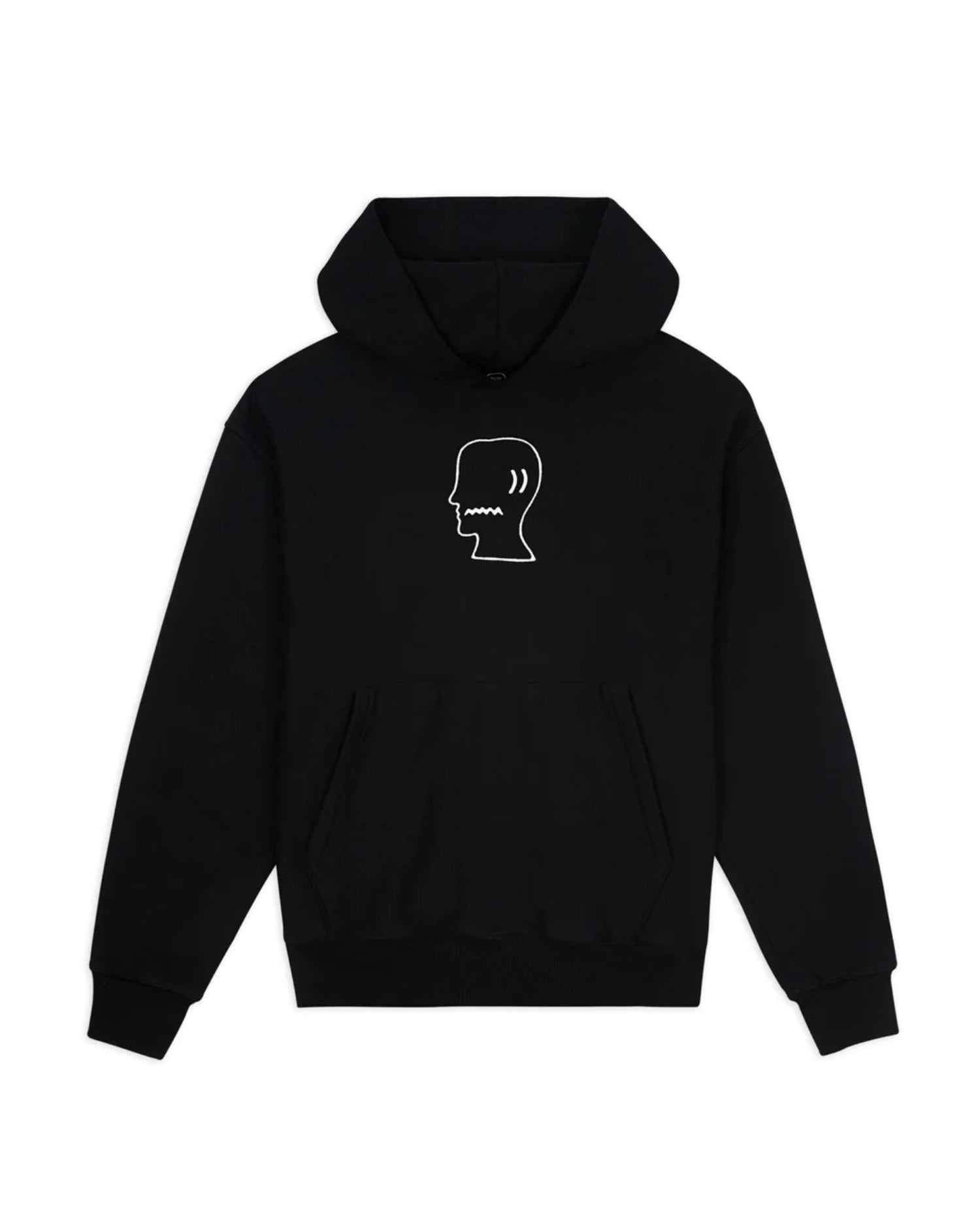BRAIN DEAD LOGOHEAD HOODIE - BLACK 1