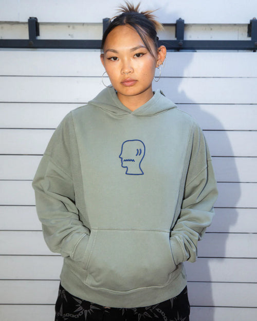 MENDOZA CROPPED HOODIE - CEMENT 2
