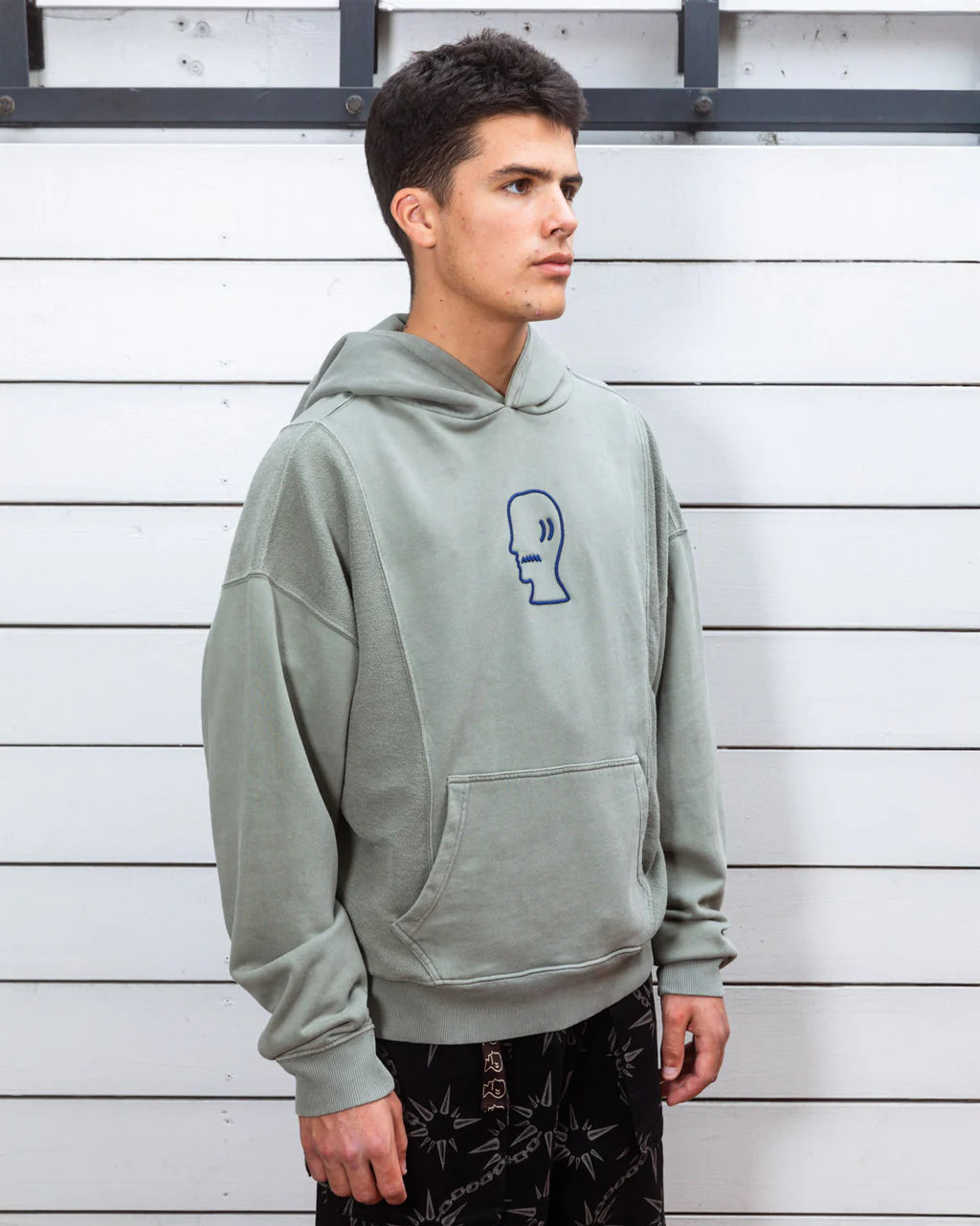 MENDOZA CROPPED HOODIE - CEMENT 6