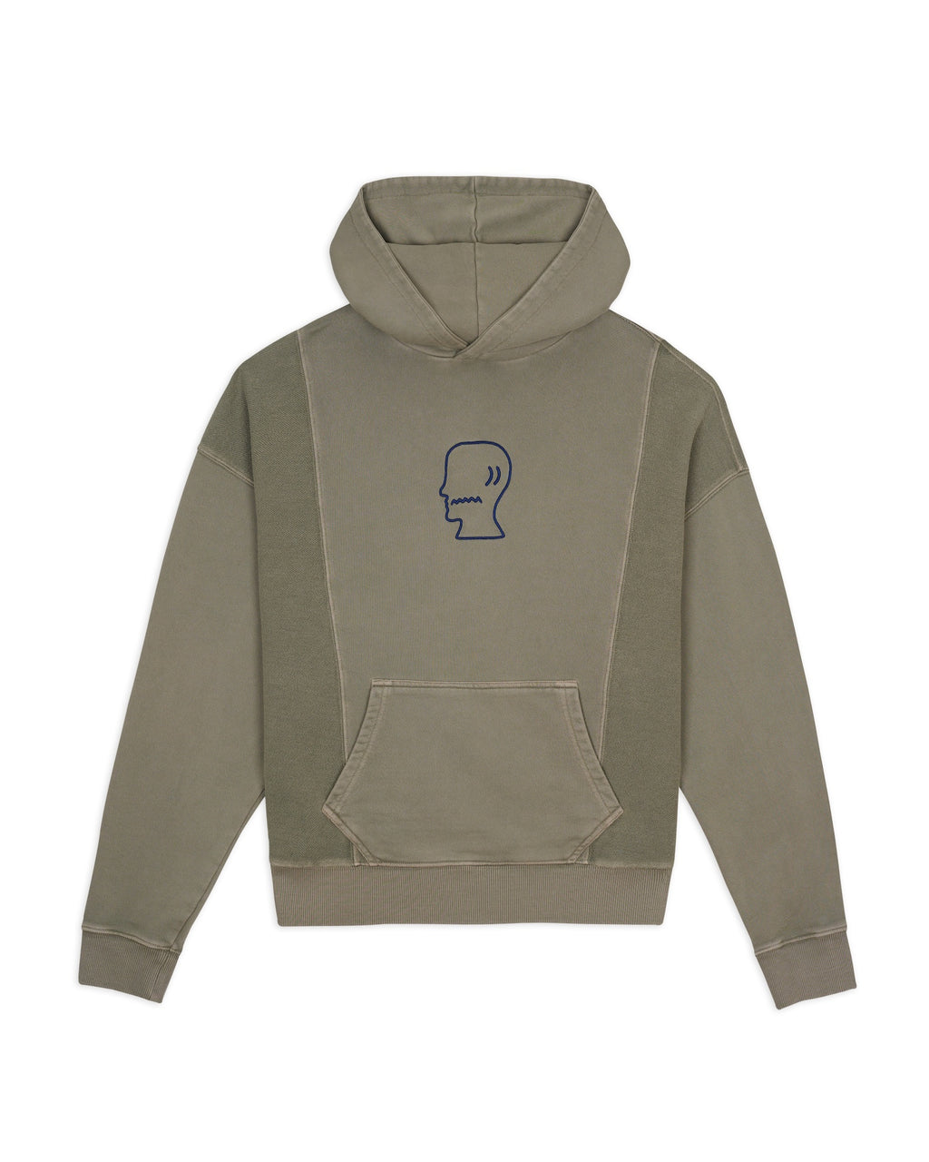 MENDOZA CROPPED HOODIE - CEMENT