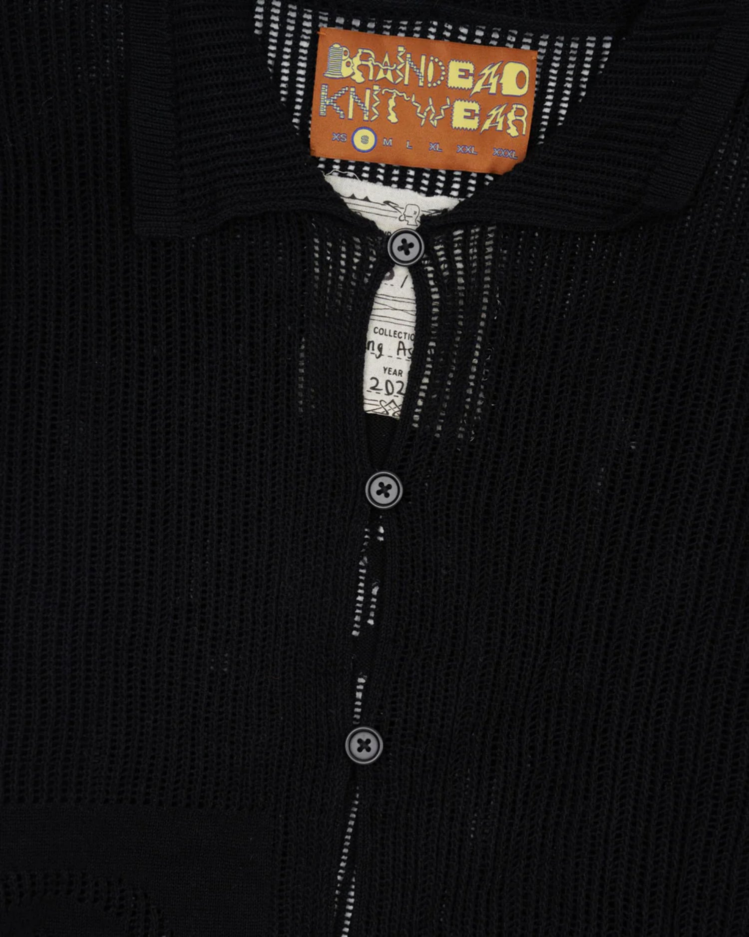 MESH KNIT SPIRAL CARDIGAN - BLACK 5