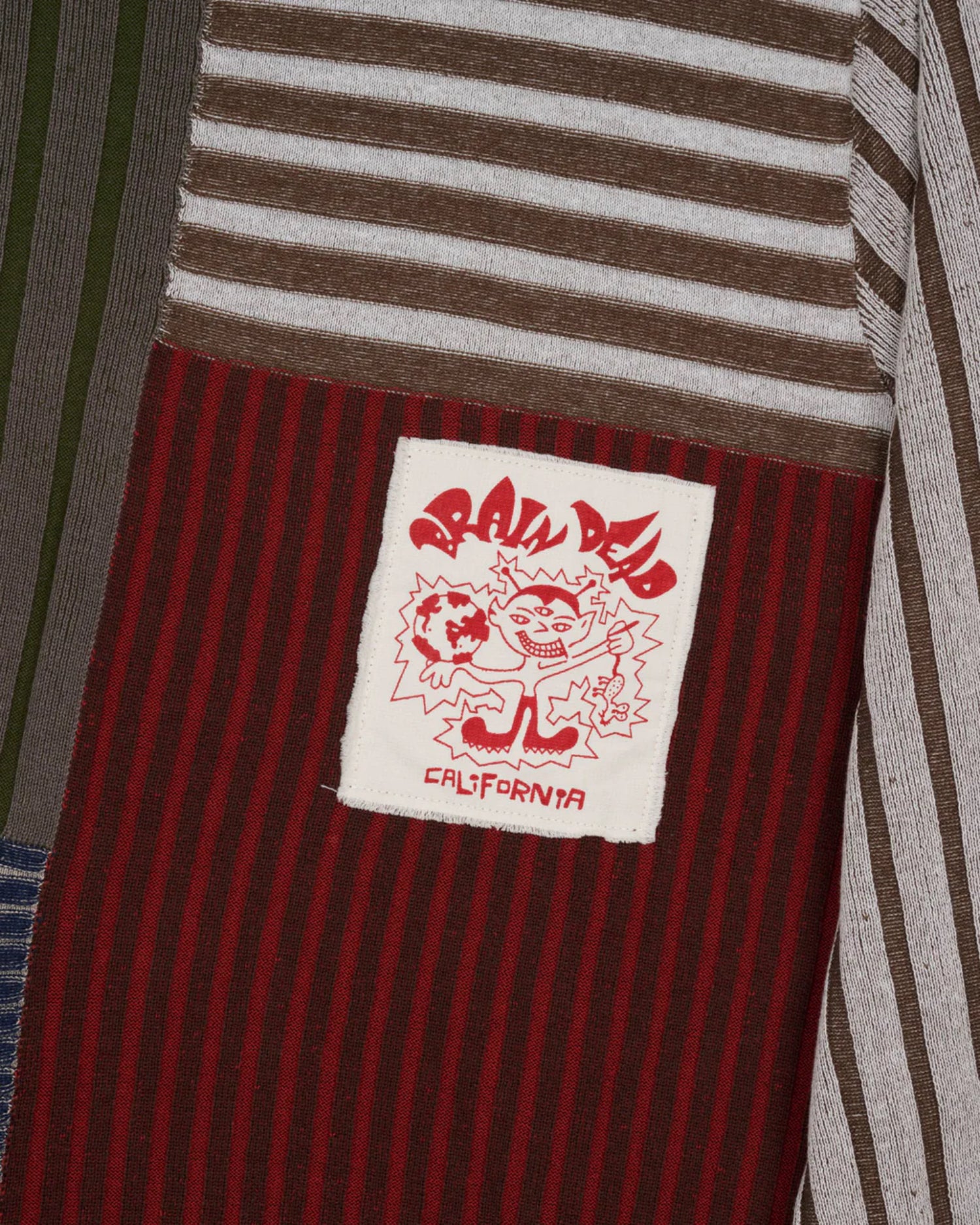 MIXED STRIPE BOXY KNIT SWEATER - GREEN MULTI 7