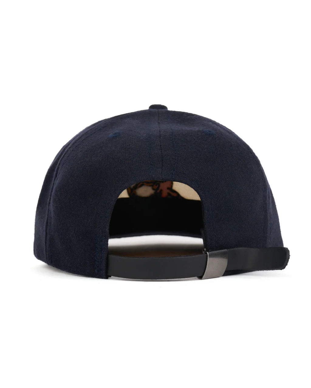 WANING CRESCENT CURVED FRONT 6 PANEL HAT - NAVY MULTI 2