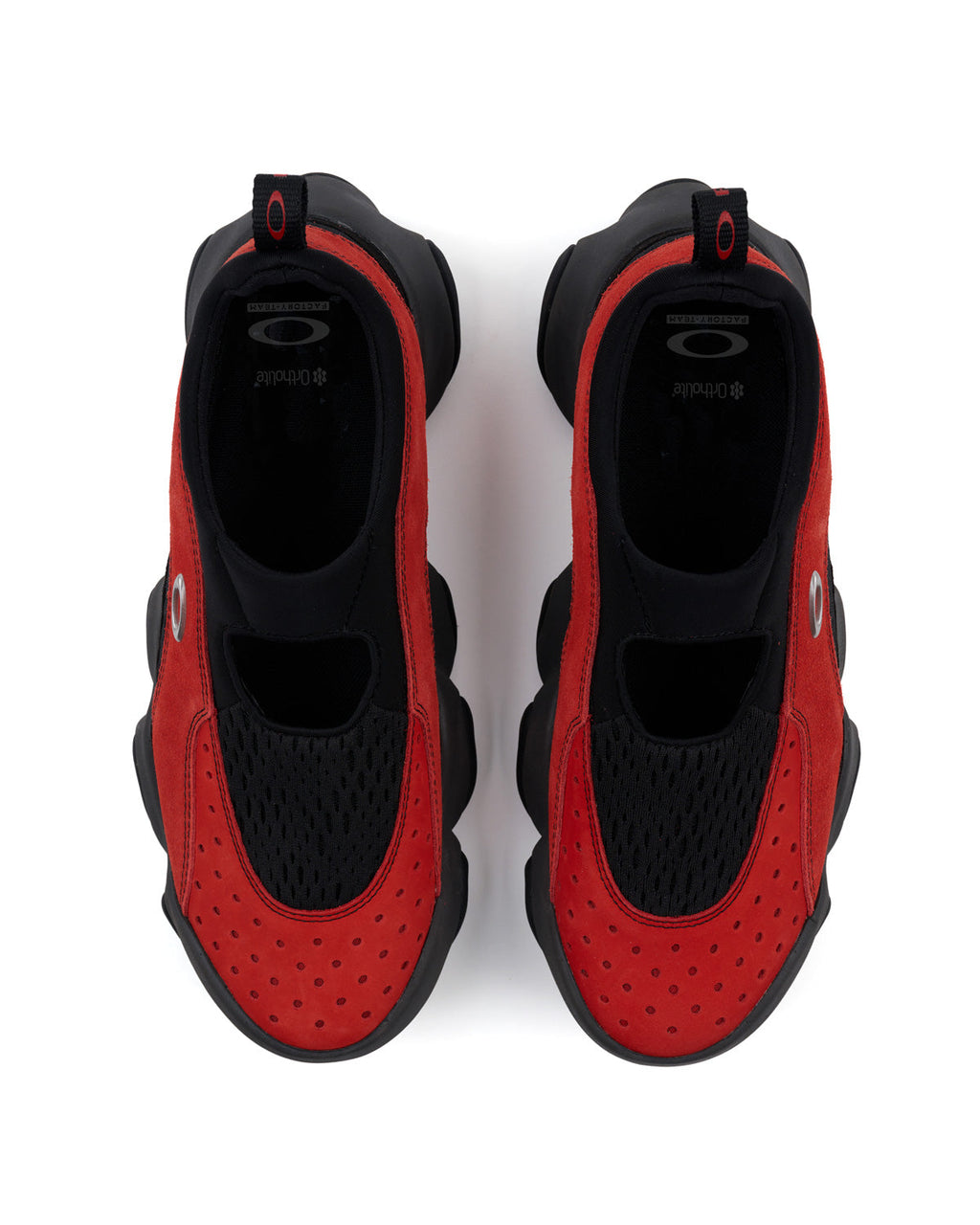 OAKLEY FACTORY TEAM SUEDE FLESH SANDAL - LAVA / BLACK 4