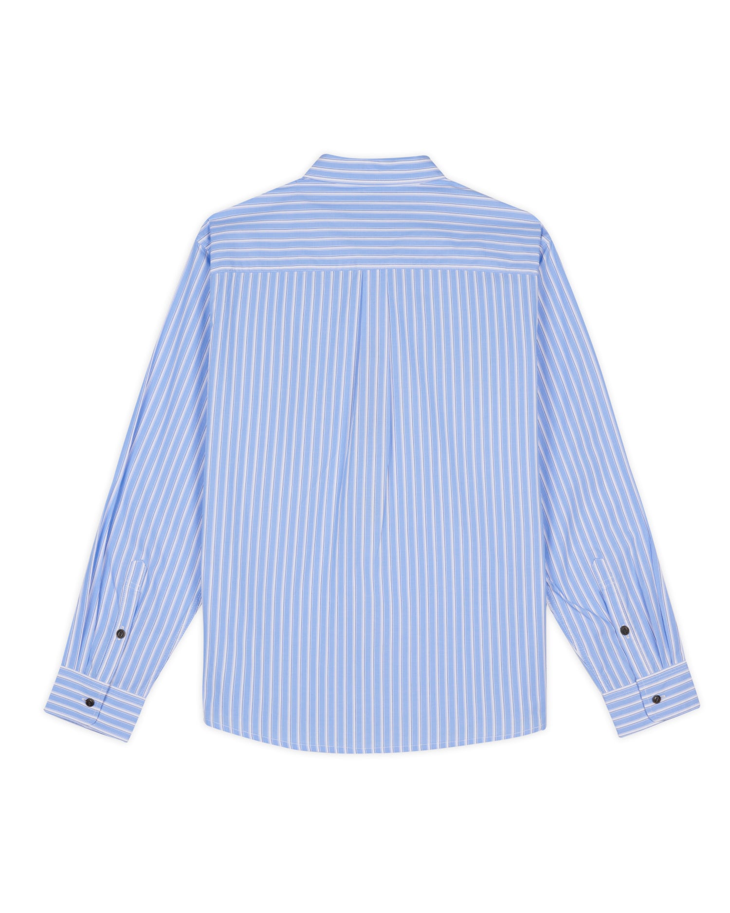 OMER STRIPED OXFORD BUTTON UP SHIRT - BLUE 5