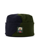 ORGANIC PANEL POLAR FLEECE BEANIE - NAVY / OLIVE 1
