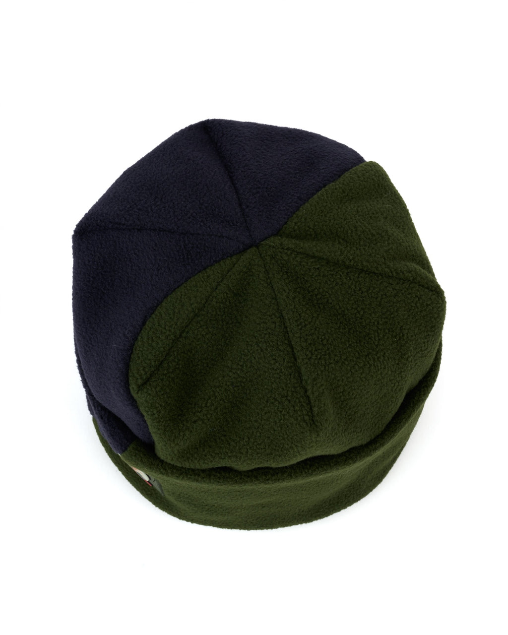 ORGANIC PANEL POLAR FLEECE BEANIE - NAVY / OLIVE 7