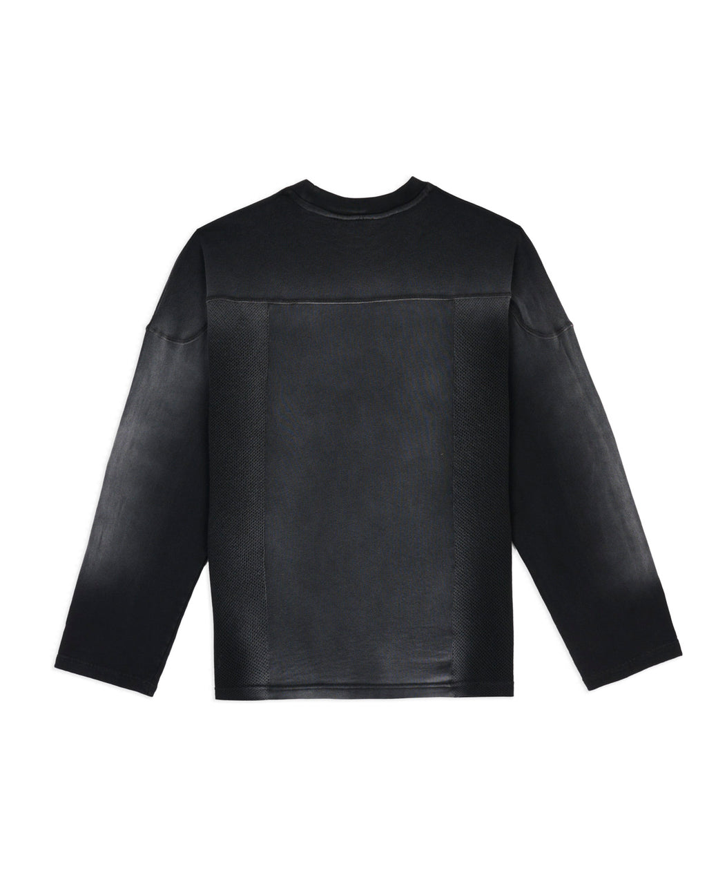 PANELED PIGMENT FOOTBALL SHIRT - BLACK 3