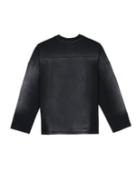PANELED PIGMENT FOOTBALL SHIRT - BLACK 3