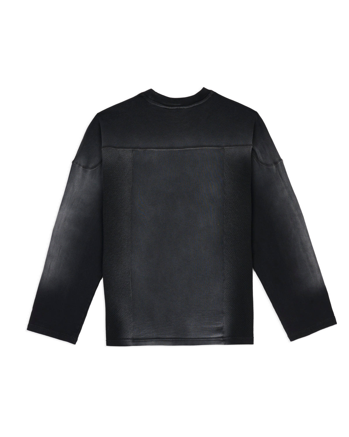 PANELED PIGMENT FOOTBALL SHIRT - BLACK 3