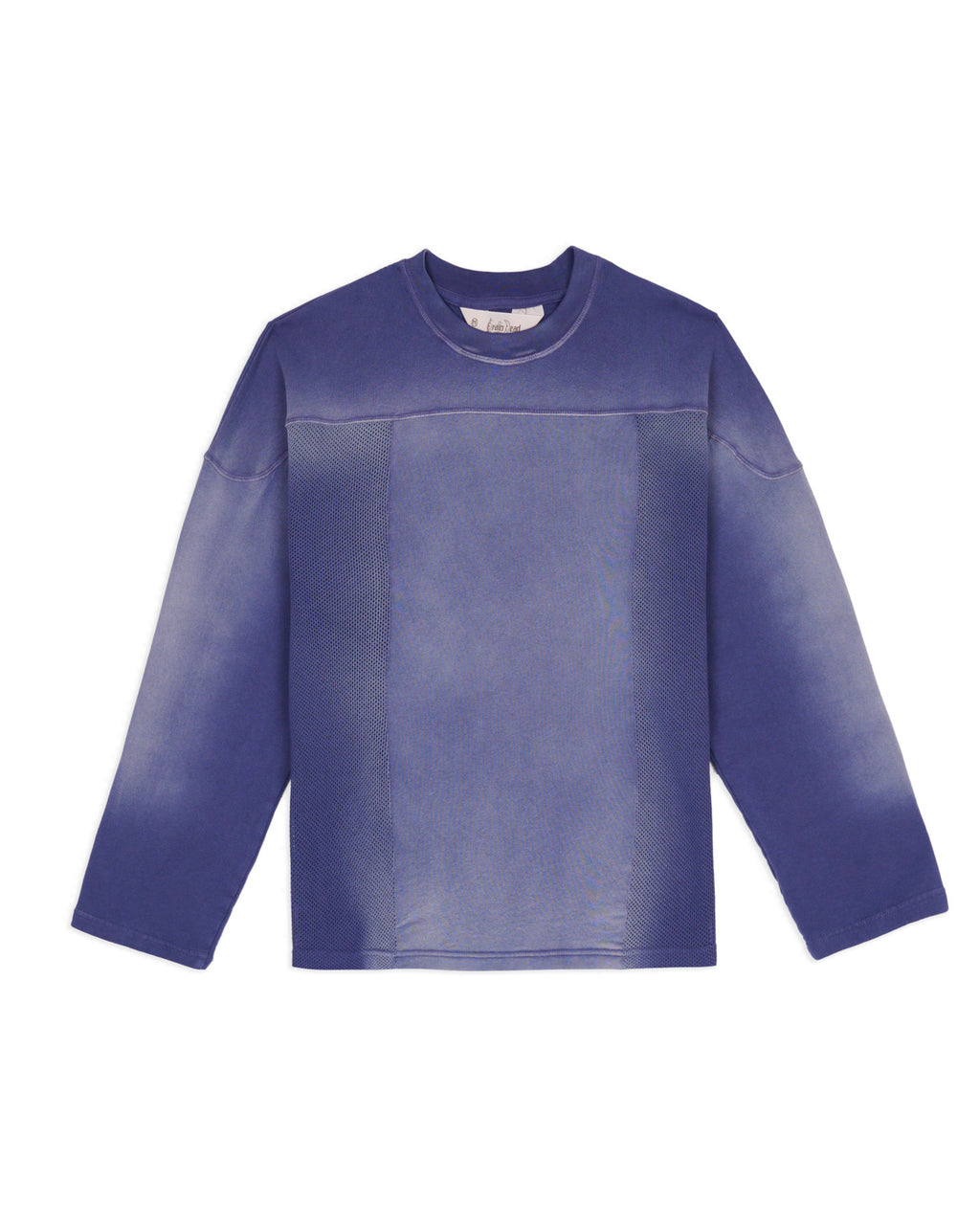 PANELED PIGMENT FOOTBALL SHIRT - NAVY 1