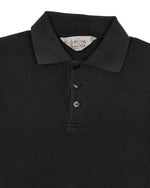 PIQUE THERMAL POLO SHIRT - WASHED BLACK 2