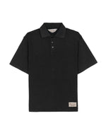 PIQUE THERMAL POLO SHIRT - WASHED BLACK 1