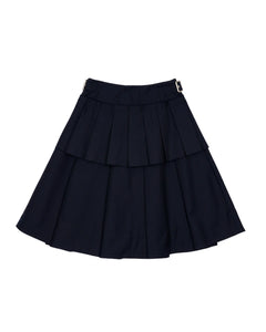 PLEATED SKIRT - MIDNIGHT BLUE