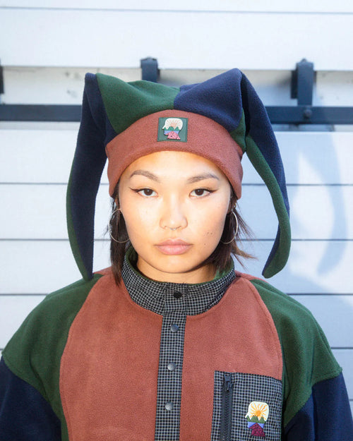POLAR FLEECE JESTER BEANIE - MULTI 2