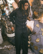 SERGE WOOL TRUCKER JACKET - BLACK 5