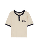 RIBBED HENLEY - NATURAL 1