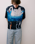 COPIA SHORT SLEEVE BUTTON DOWN SHIRT - BLACK MULTI 9