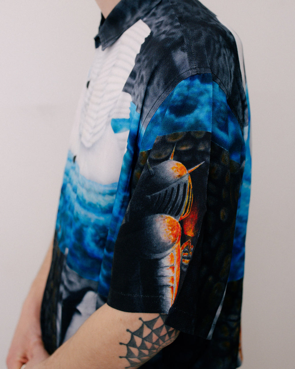 COPIA SHORT SLEEVE BUTTON DOWN SHIRT - BLACK MULTI 7