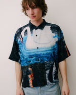 COPIA SHORT SLEEVE BUTTON DOWN SHIRT - BLACK MULTI 5