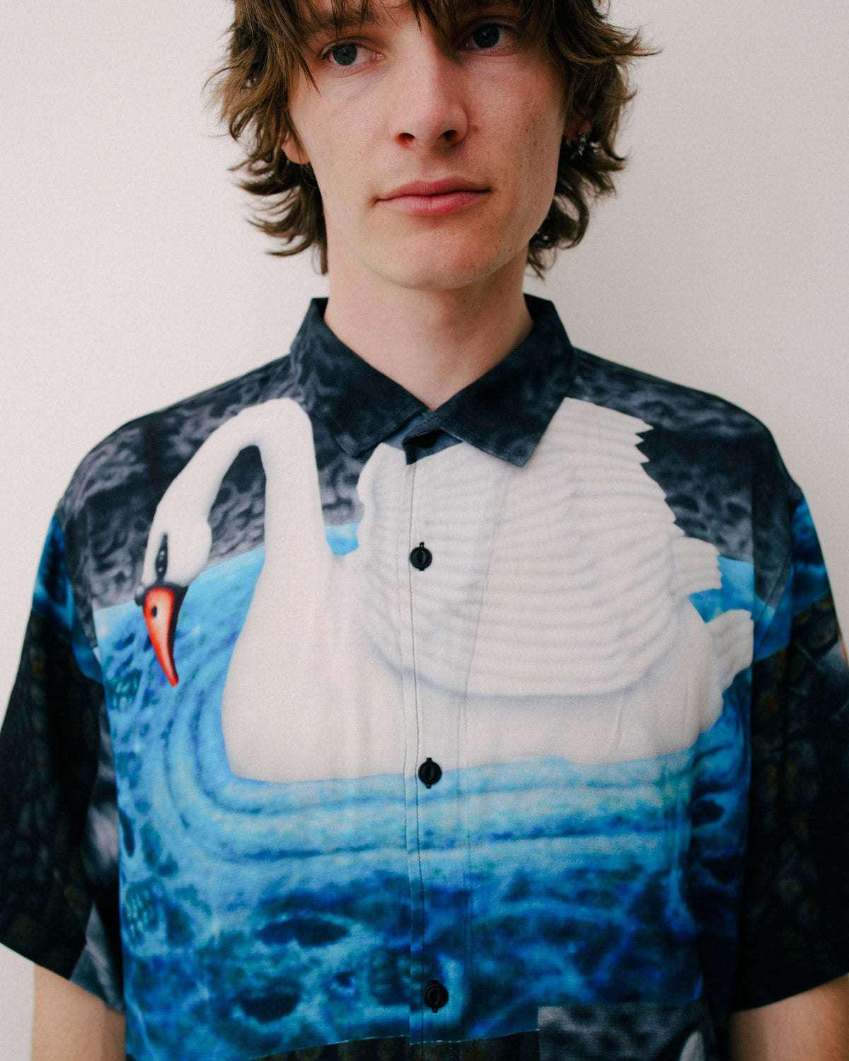 COPIA SHORT SLEEVE BUTTON DOWN SHIRT - BLACK MULTI 4