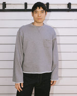 BOXY FRENCH TERRY SWEATSHIRT - HEATHER GREY 5