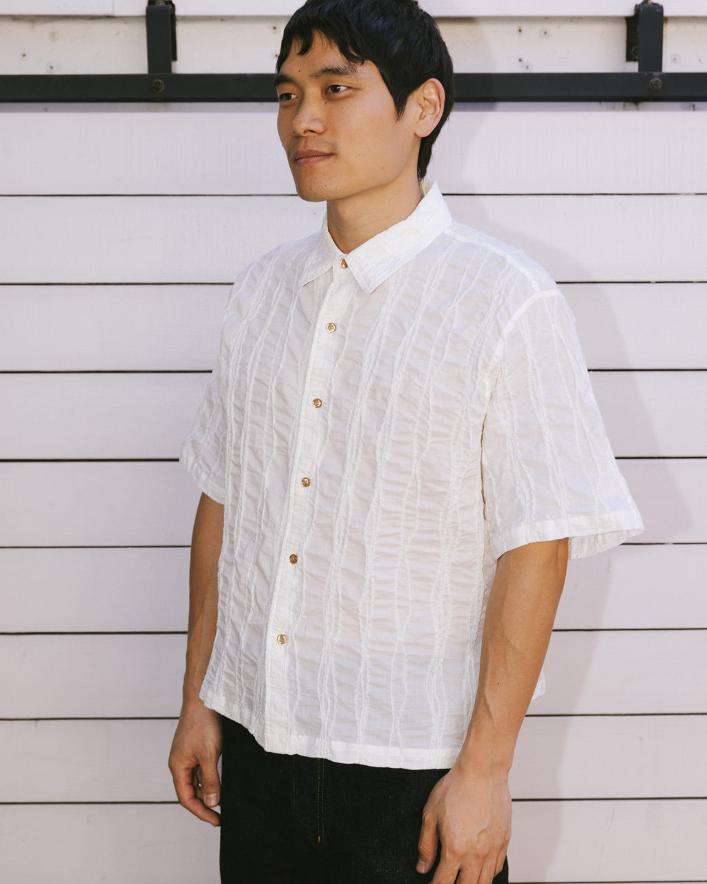 TWISTED PIPING SHIRT - NATURAL 3
