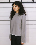 BOXY FRENCH TERRY SWEATSHIRT - HEATHER GREY 3