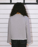 BOXY FRENCH TERRY SWEATSHIRT - HEATHER GREY 4
