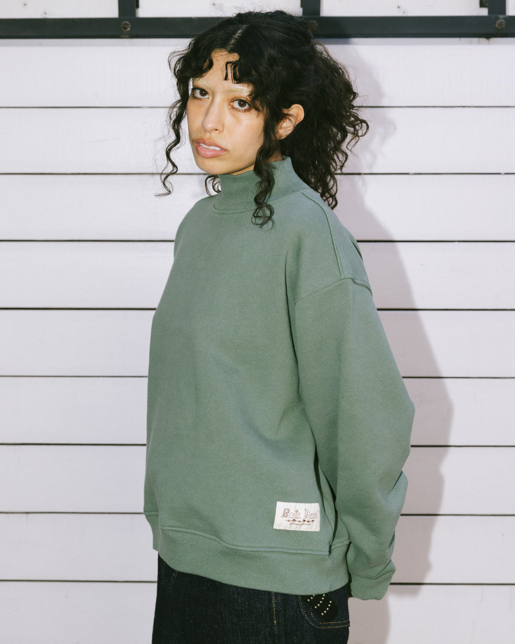 TURTLE NECK SWEATSHIRT - GREEN 6