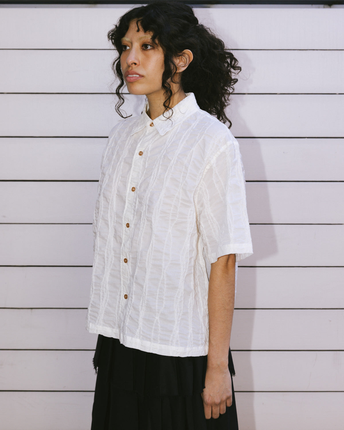 TWISTED PIPING SHIRT - NATURAL 6
