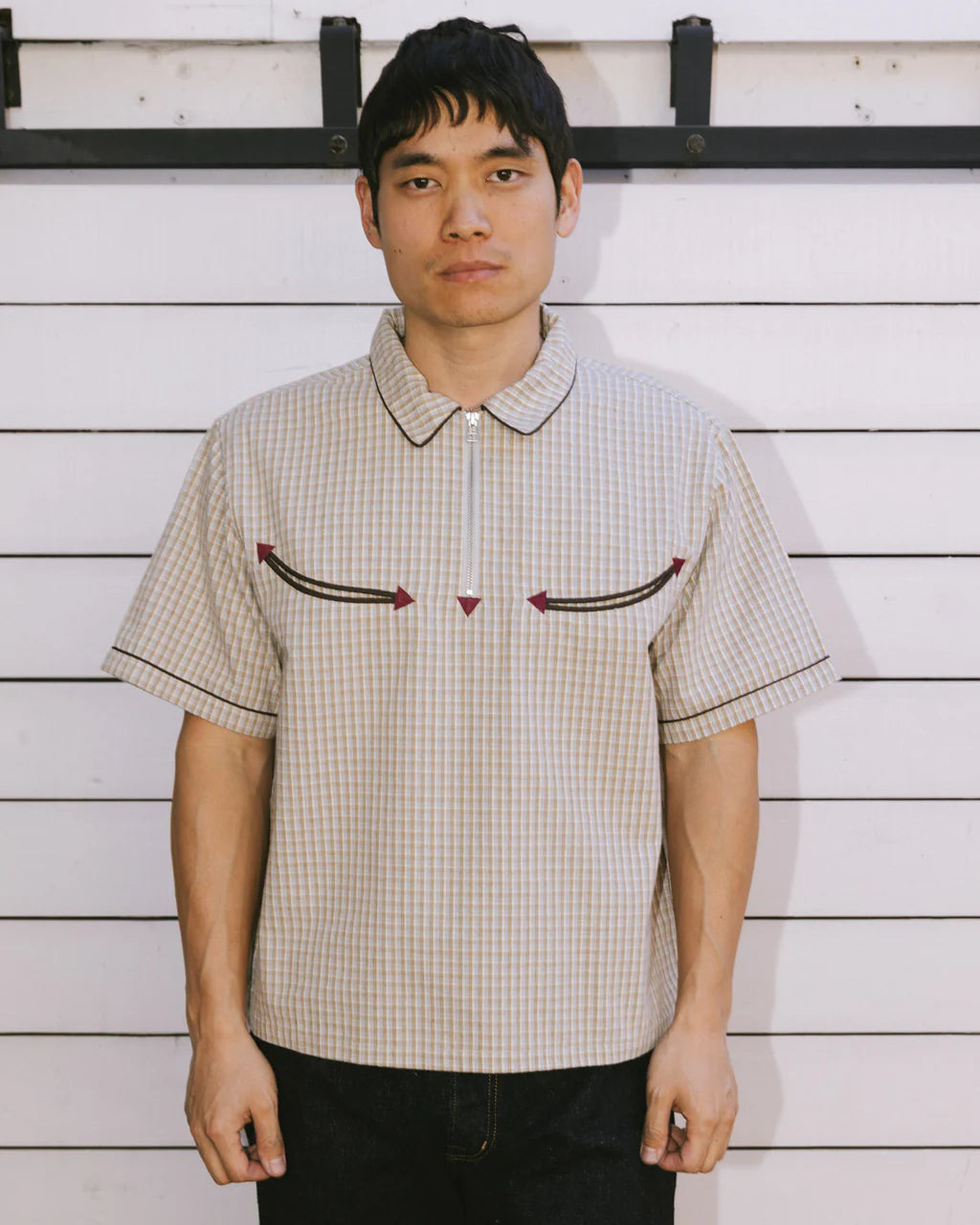 CHECK WESTERN SHIRT - TAUPE 2