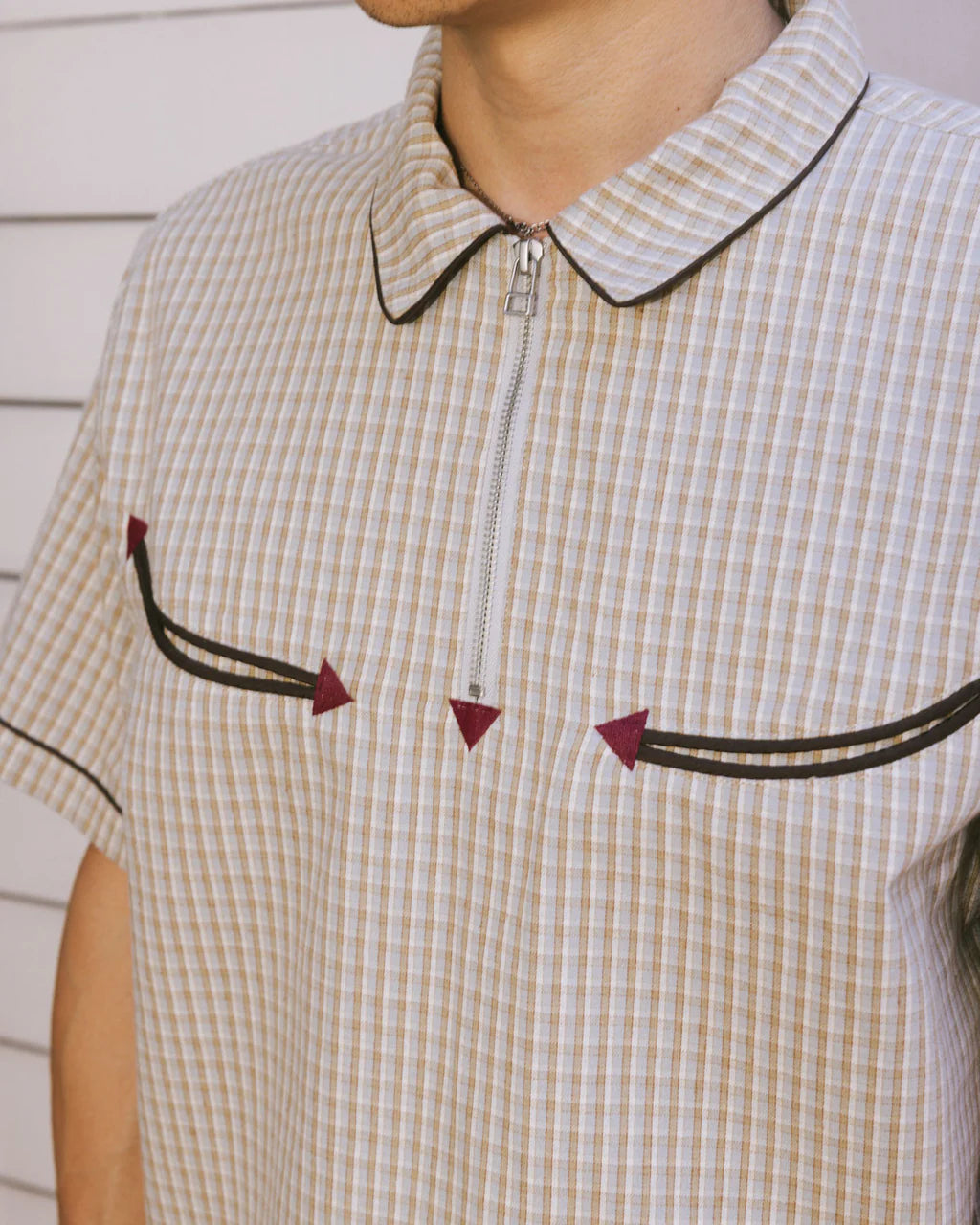 CHECK WESTERN SHIRT - TAUPE 4