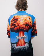 EXPLOSION SHORT SLEEVE BUTTON DOWN SHIRT - BLUE MULTI 3