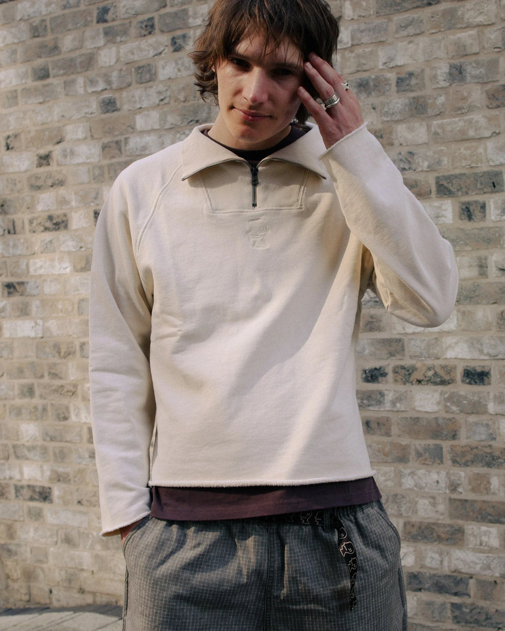 RAGLAN MOCK NECK PULLOVER - WHITE 2