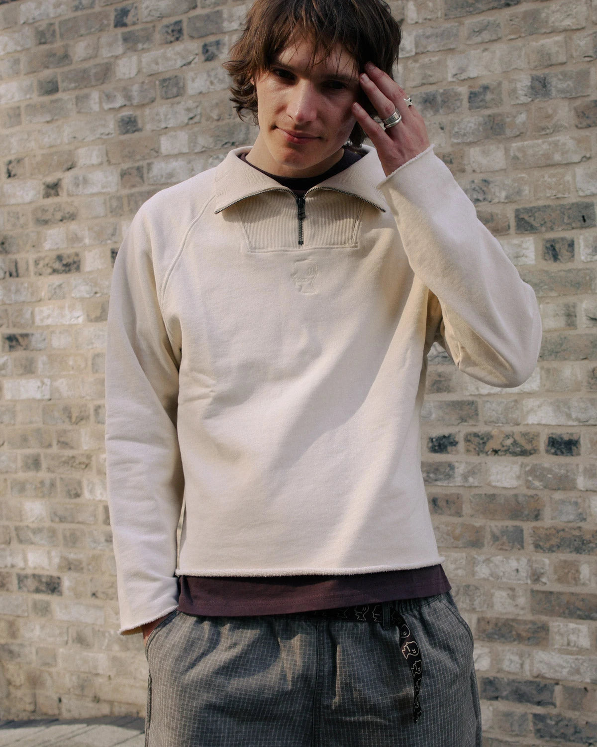 RAGLAN MOCK NECK PULLOVER - WHITE 2
