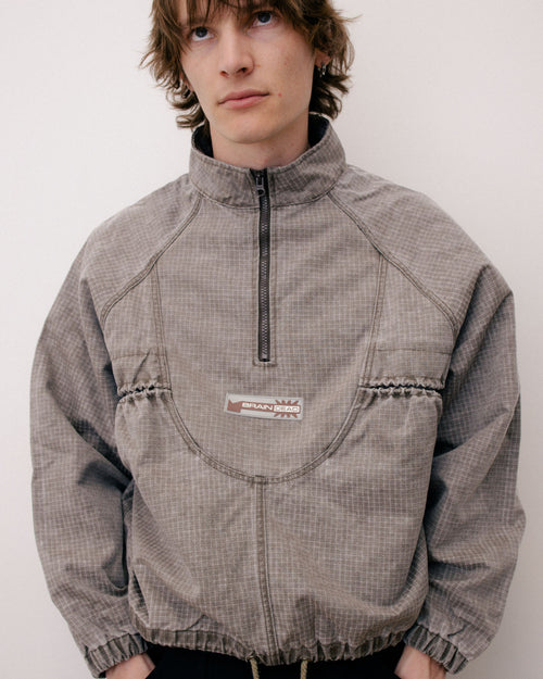 WASHED RIPSTOP EQUIPMENT HALF ZIP - BROWN 2