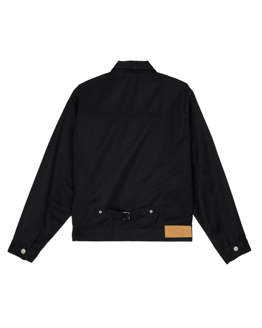 SERGE WOOL TRUCKER JACKET - BLACK 4