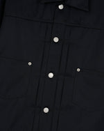 SERGE WOOL TRUCKER JACKET - BLACK 2