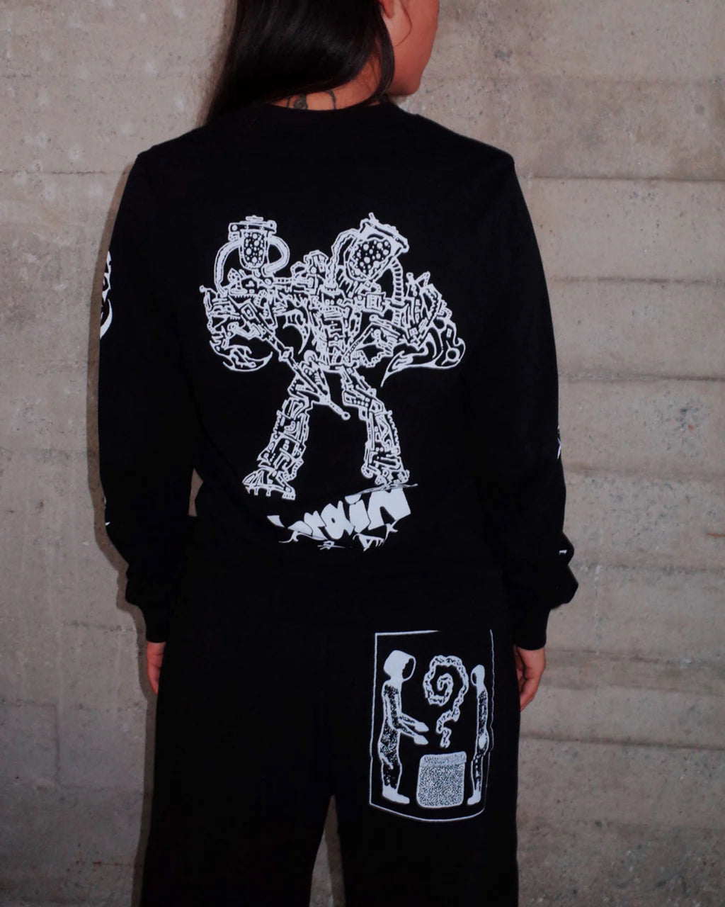 SKULL MECH LONG SLEEVE - BLACK 3