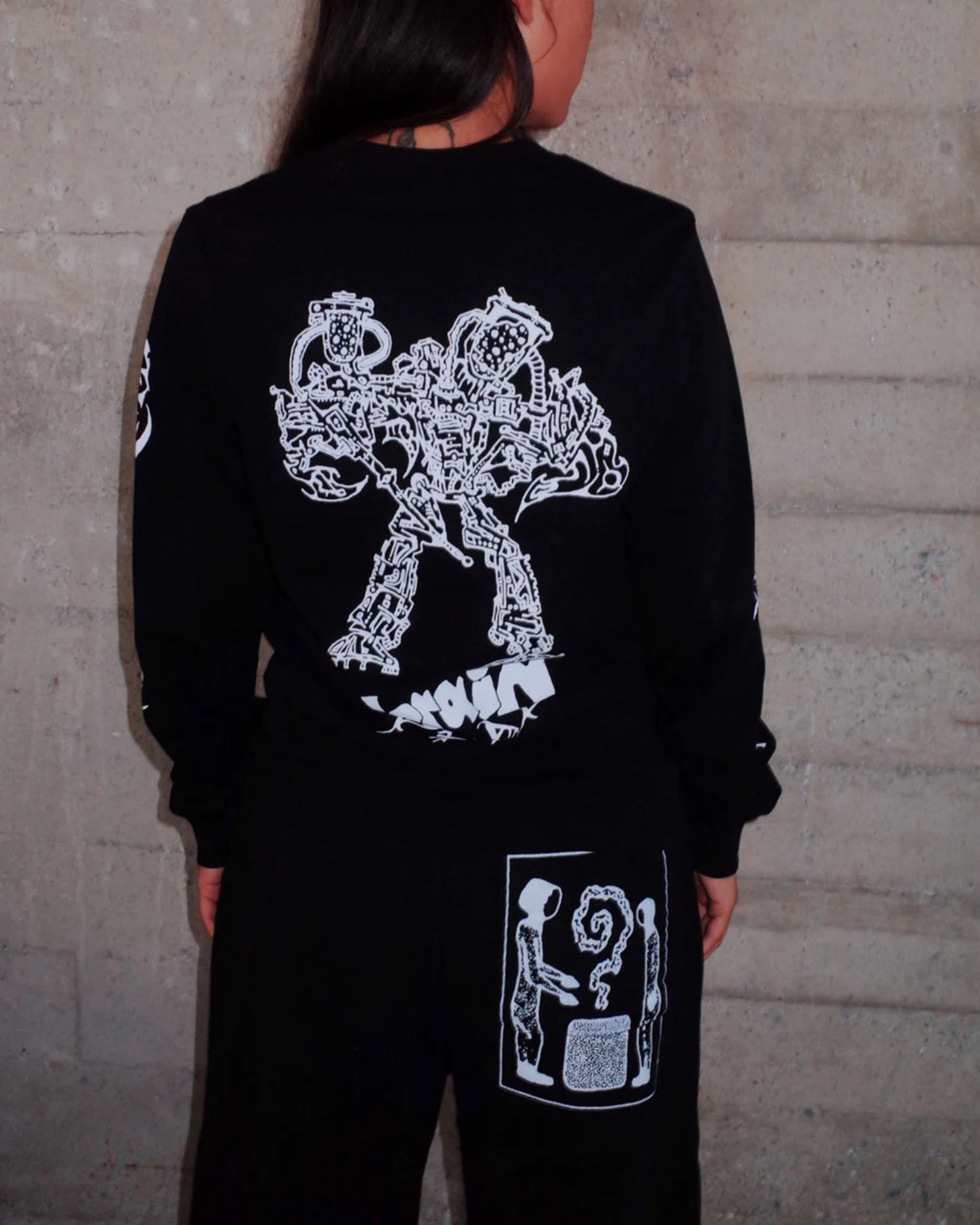 SKULL MECH LONG SLEEVE - BLACK 3