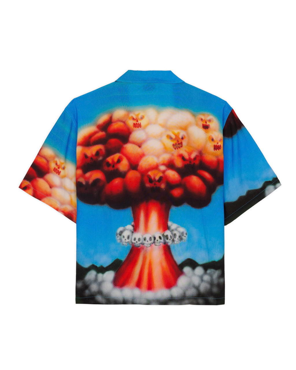 EXPLOSION SHORT SLEEVE BUTTON DOWN SHIRT - BLUE MULTI 7